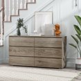 thumbnail image 1 of WIAWG 6-Drawer Dresser Chest for Storage, Nursery Storage Drawers for Bedroom Living Room, Brown, 1 of 7