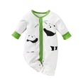 thumbnail image 1 of WIBACKER 0-18 Months Unisex Newborn Baby Boy Romper, Infant Girls Long Sleeve Cotton Bodysuit Fall Spring Outfits - Panda, 1 of 8