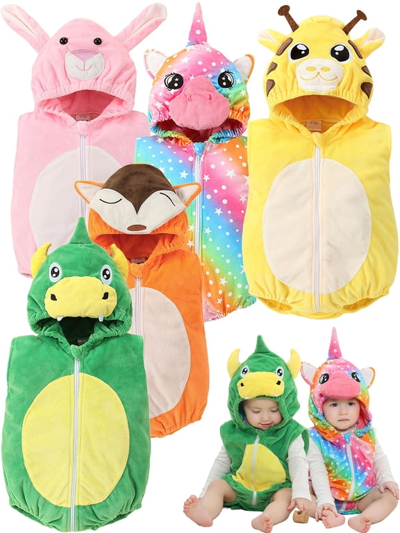 0-24M Baby Boy Dinosaur Costume for Themed Parties and Halloween, Flannel Hooded Outfit Suit