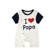 thumbnail image 1 of WIBACKER 0-24M Baby Girls Boys 3D Cotton Summer Cartoon Short Sleeve Romper-I Love Papa, 1 of 3