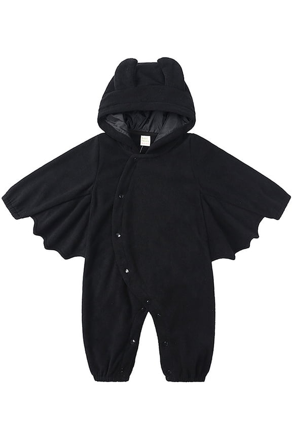 My First Halloween Bat Costume 0-24M Newborn Infant Baby Girl Boys' Hooded Jumpsuit Fleece Bat Romper