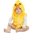 thumbnail image 1 of WIBACKER 0-24M Unisex Baby Animal Duck Costume Winter Autumn Flannel Hooded Romper Cosplay Jumpsuit, 1 of 7