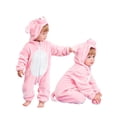 thumbnail image 1 of WIBACKER 0-3T Unisex Baby Animal Costume Winter Autumn Flannel Hooded Romper Christmas and Halloween Pig Cosplay Jumpsuit, 1 of 10