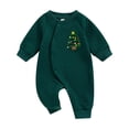 thumbnail image 1 of WIBACKER 0-6M Newborn Baby Boy Christmas Tree Romper Infant Girl Fall Winter Outfits Cotton Button Jumpsuits, 1 of 7