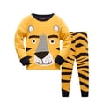 thumbnail image 1 of WIBACKER 1-10 Year Boys' 2-Piece Pajamas Set Long Sleeve Sleepwear Pjs 100% Cotton For Kids and Toddler Boys - Lion, 1 of 7