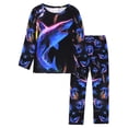 thumbnail image 1 of WIBACKER 1-12Years Kids Boys Pajamas Set Toddler Boy Long Sleeve Tops and Pants 2 Piece Pjs Sleepwear Shark Jammies, 1 of 11
