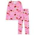thumbnail image 1 of WIBACKER 1-12Years Kids Girls Pajamas Set Toddler Girl Long Sleeve Tops and Pants 2 Piece Pjs Sleepwear Doughnut Jammies, 1 of 14