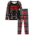 thumbnail image 1 of WIBACKER 1-12Years Toddler Boys Christmas Pajamas Set Toddler Girls Long Sleeve Tops and Pants 2 Piece Pjs Plaid Sleepwear, 1 of 10