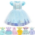 thumbnail image 1 of WIBACKER 1-6T Toddler Kid Baby Girls Fancy Party Puff Sleeve Princess Dress Cosplay Costume Dress Up, 1 of 13