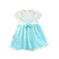 thumbnail image 1 of WIBACKER 1-6Y Girls Snow Princess Costumes Dresses with Cape Kids Fancy Dress Up for Halloween Party Cosplay Christmas, 1 of 11
