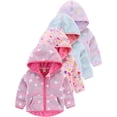 thumbnail image 1 of WIBACKER 1-6Y Toddler Girl Polar Fleece Jacket Baby Girls Fall Winter Hooded Coat Long Sleeve Warm Outerwear - 1 Piece Wave Love Heart, 1 of 7