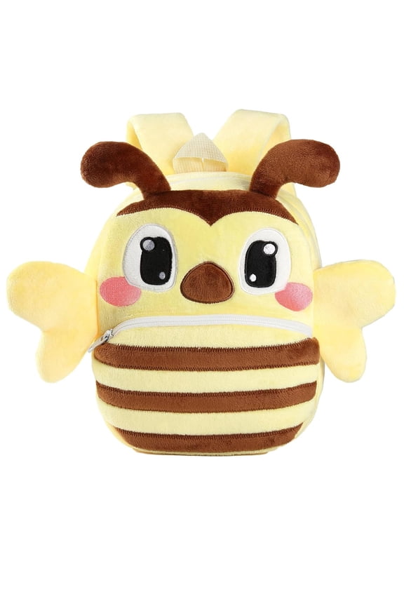 10 inch Toddler Mini Backpack Pre SchoolBag Plush Animal Cartoon Travel Bag for Baby Girl Boy 2-5 Years Kindergarten - Bee