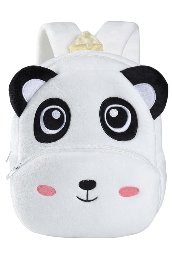10 inch Toddler Mini Backpack Pre SchoolBag Plush Animal Cartoon Travel Bag for Baby Girl Boy 2-5 Years Kindergarten - Panda