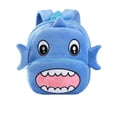 thumbnail image 1 of WIBACKER 10 inch Toddler Mini Backpack Pre SchoolBag Plush Animal Cartoon Travel Bag for Baby Girl Boy 2-5 Years Kindergarten - Shark, 1 of 7