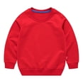 thumbnail image 1 of WIBACKER 2-10T Kid Girls Boys Cotton Solid Color Long Sleeve Basic Crewneck Sweatshirt Tops, 1 of 6
