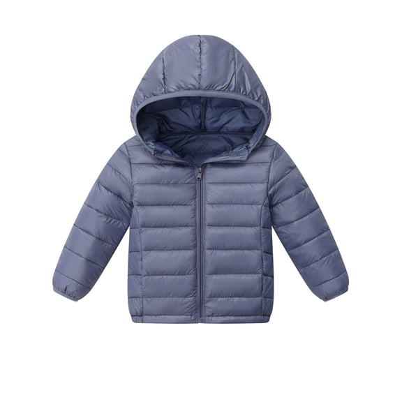 WIBACKER 2-10T Kids Boys Outerwear Coat Baby Winter Hooded Puffer Jackets Light Weight Water Resistant Packable Coat