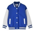 thumbnail image 1 of WIBACKER 2-12T Child Boy Girl Casual Baseball Jacket School Coat Fall Bomber Jacket,Blue, 1 of 8