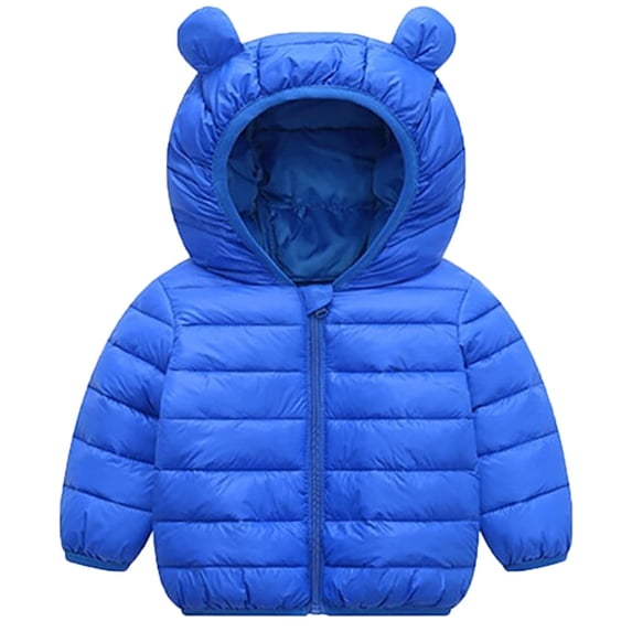 WIBACKER 2-5T Winter Coat for Toddler Kid Baby Boy Girl Light Puffer Bear Hooded Down Jacket