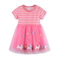 thumbnail image 1 of WIBACKER 2-7T Kids Baby Girl Striped Tutu Dress Summer Tulle Party Birthday Cotton Dresses for Kids - Butterfly, 1 of 7