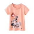 thumbnail image 1 of WIBACKER 2-7T Kids Baby Girls Short Sleeve Crew Neck T-Shirt 100% Cotton Tee for Toddler Summer, 1 of 8