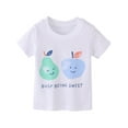 thumbnail image 1 of WIBACKER 2-7T Kids Baby Girls Short Sleeve Crew Neck T-Shirt 100% Cotton Tee for Toddler Summer, 1 of 8