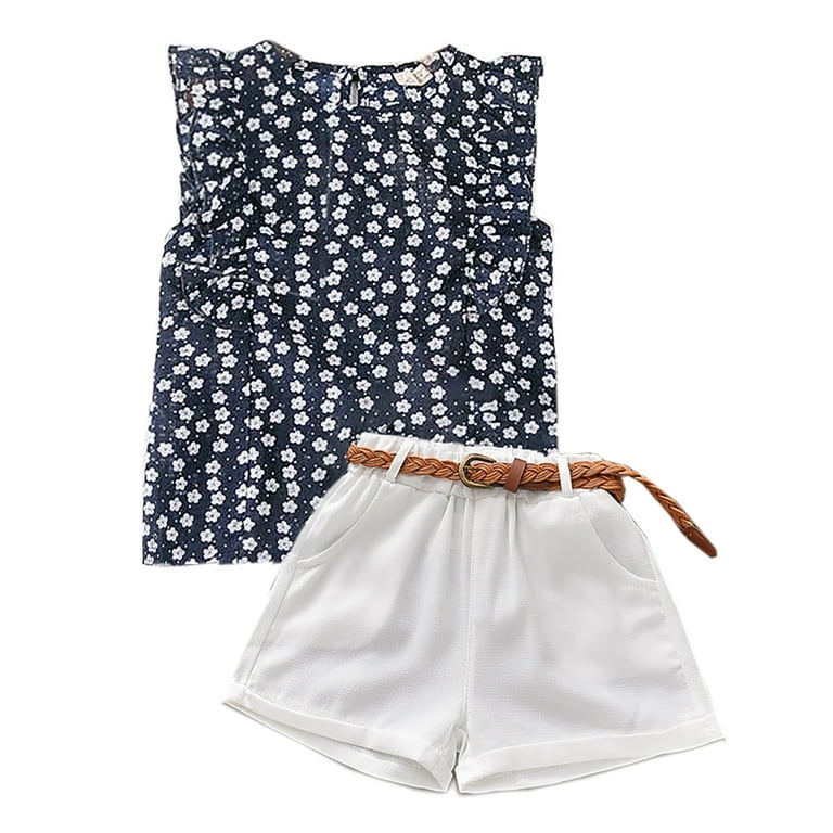 Floral Ruffle Sleeveless Top Floral Ruffle Sleeveless Top