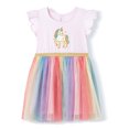 thumbnail image 1 of WIBACKER 2-7T Little Girl's Cotton Tutu Dress Rainbow Unicorn Summer Tulle Sundress, 1 of 9