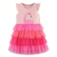 thumbnail image 1 of WIBACKER 2-7T Summer Toddler Girls Flamingo Tulle Dresses Sleeveless Sleeve Kid Party Tutu Dresses for Little Girls, 1 of 9