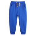 thumbnail image 1 of WIBACKER 2-7T Toddler Boys' Sweatpants 100% Cotton Solid Color Jogger with Pockets Elastic Waist Pants for Kids Girls School Sports, 1 of 7