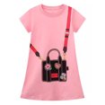 thumbnail image 1 of WIBACKER 2-7T Toddler Girl Cotton Casual Dress Summer Short Sleeve Bag Pattern T-shirt Dresses, 1 of 7