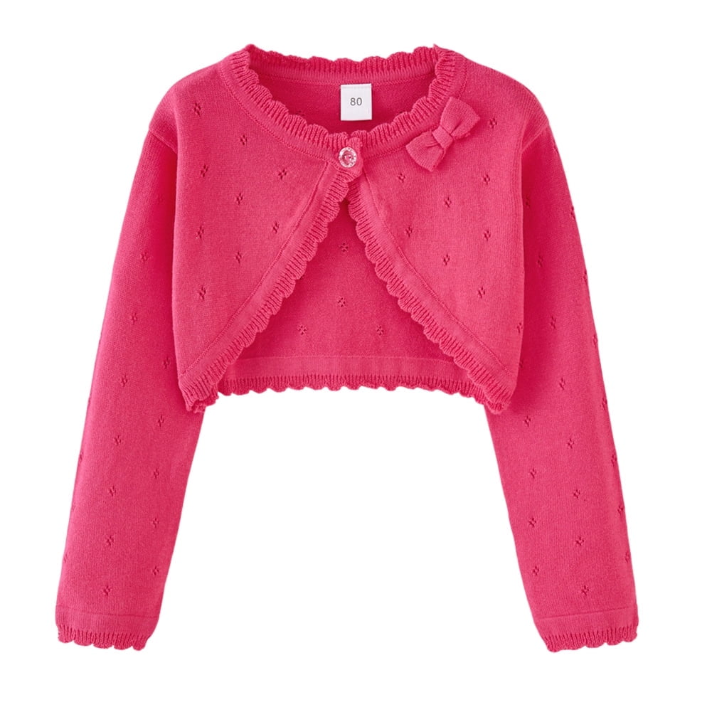 WIBACKER 2-8T Girl Long Sleeve Bow Bolero Cardigan Kids Front Open Knit Shrug Cropped Sweaters Tops - Walmart.com WIBACKER 2-8T Girl Long Sleeve Bow Bolero Cardigan Kids Front Open Knit Shrug Cropped Sweaters Tops - Walmart.com