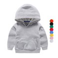 thumbnail image 1 of WIBACKER 2-9 Years Boy Girl Long Sleeve Basic Pullover Hoodie Kids Solid Color Thin Sweatshirt Tops, 1 of 9