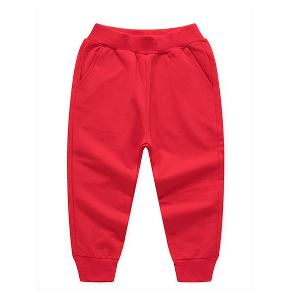 WIBACKER 2-9T Child Girl Boys' Athletic Sweatpants Kid Cotton Fleece Long Joggers Track Sport Pants