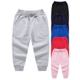 thumbnail image 1 of WIBACKER 2-9T Child Girl Boys' Athletic Sweatpants Kid Cotton Fleece Long Joggers Track Sport Pants, 1 of 6