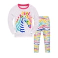 thumbnail image 1 of WIBACKER 2-9Y Little & Toddler Boys Girls Pajamas 2-Piece Cotton Long Sleeve & Pants PJ Set Zebra Kid Sleepwear, 1 of 11