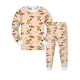 thumbnail image 1 of WIBACKER 2 Piece Pajamas Set Cotton Toddler Girls Snug Fit Pjs Kids Long Sleeve Top & Pants Nightwear Sets, Candy, 10-11 Years, 1 of 10