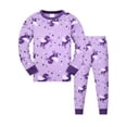 thumbnail image 1 of WIBACKER 2 Piece Pajamas Set Cotton Toddler Girls Snug Fit Pjs Kids Long Sleeve Top & Pants Nightwear Sets, Unicorn, 4-5 Years, 1 of 10