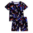 thumbnail image 1 of WIBACKER 2-Piece Summer Pajamas for Kids Boys Game Console Short Sleeves Tee and Shorts Toddler Cool PJs Set Size 3-12Y, 1 of 11