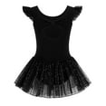 thumbnail image 1 of WIBACKER 3-10Y Girls Ruffle Sleeve Ballet Dance Dress Bowknot Back Tutu Skirted Leotards Ballerina Outfits for Kids, 1 of 12