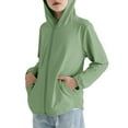 thumbnail image 1 of WIBACKER 3-12 Years Kids Athletic Zip Jackets Boys Girls Hoodie Sun Protection Cooling Shirt, 1 of 9