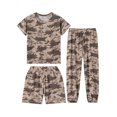 thumbnail image 1 of WIBACKER 3-14Y Little Boys' 3-Piece Camo Loose Sleepwear Set Thin Soft Summer Pajamas, 1 of 12