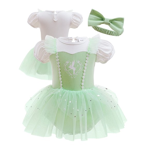 WIBACKER 3-18M Infant Baby Girls Princess Romper Onesie Dress Bodysuit with Headband Toddler Christmas Halloween Birthday Dresses