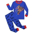 thumbnail image 1 of WIBACKER 3-8T Toddler Boys Long Sleeve Top and Pants Snug Fit 100% Cotton 2 Piece Pajama Sets for Little Boy - Motorcyclists, 1 of 12