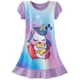 thumbnail image 1 of WIBACKER 3-8Y Little Girls Nightgowns Short Sleeve Nightdress Kids Unicorn Nightie Dress Sleepwear Pajamas, 1 of 9