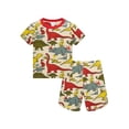 thumbnail image 1 of WIBACKER 3-8Y Toddler and Little Boys 2-Piece Dinosaur Pajamas Set 100% Cotton Short Sleepwear Kids Summer Pjs, 1 of 9