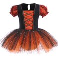 thumbnail image 1 of WIBACKER 3-9 Years Kids Girls Princess Ballet Dress Short Sleeve Leotards Skirted Tutu Dancewear Halloween Christmas Party Fancy Costume, 1 of 9