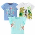 thumbnail image 1 of WIBACKER 3 Pack Girl's T Shirts Short Sleeve Cute Graphic Tees Crewneck Cartoon Print Summer Tops, 1 of 9