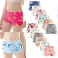 thumbnail image 1 of WIBACKER 3 Pack Girls 100% Cotton Boyshorts Panties 2-12T Kids Cartoon Boxer Shorts Underwear, Random Color, 1 of 9