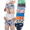 thumbnail image 1 of WIBACKER 3 Pack Little Boys Briefs 100% Cotton Soft Cartoons Toddler Underwear Random Color for 2-10 Years Kids, 1 of 9