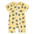 thumbnail image 1 of WIBACKER 3M-3T Newborn Baby Boy 2 Way Zipper Romper Summer Short Sleeve Sunshine Jumpsuit for Infant Toddler, 1 of 11